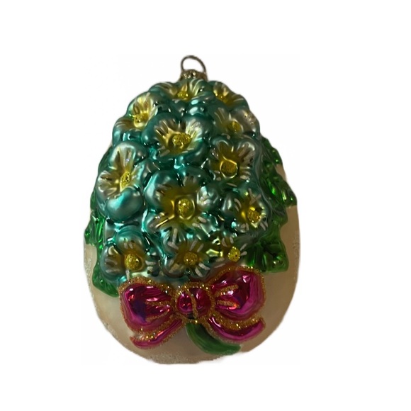 Christopher Radko Egg blossom flowers Christmas Ornament. 1998 - Picture 3 of 5